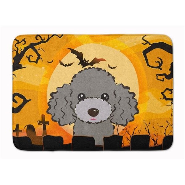 Carolines Treasures BB1817RUG Halloween Silver & Grey Poodle Machine Washable Memory Foam Mat BB1817RUG - main